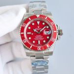 ROLEX 904L Steel Water Ghost Series Red 40mm Watch